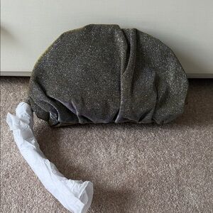 Rebecca Minkoff Iridescent Metallic Ruched Clutch w/ Tassel